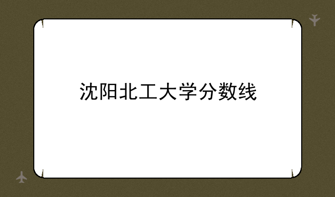 沈阳北工大学分数线