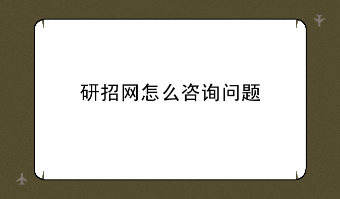 研招网怎么咨询问题