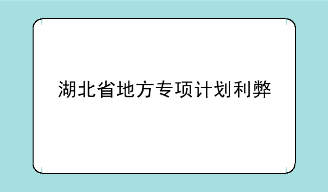 湖北省地方专项计划利弊